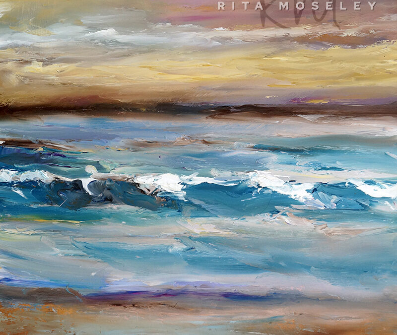 Oil Painting by Rita Moseley - On the beach