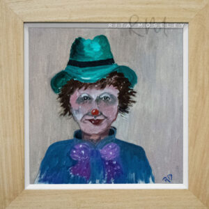 Framed Oil Painting by Rita Moseley - Miss Clown