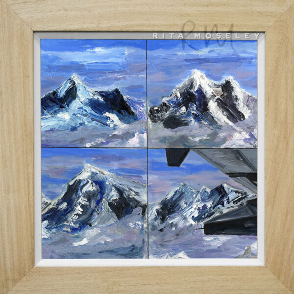 Framed Oil Painting by Rita Moseley - Mount Everest in the Himalayas