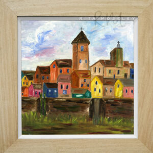 Framed Oil Painting by Rita Moseley - Saint Paul de Vence in the South of France