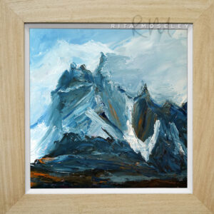Framed Oil Painting by Rita Moseley - Torres de Paine Chile 1
