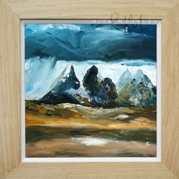 Framed Oil Painting by Rita Moseley - Torres de Paine Chile 3