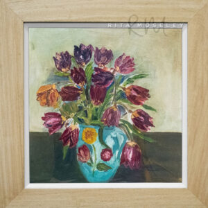 Framed Oil Painting by Rita Moseley - Tulips