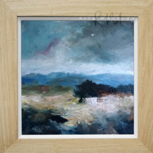 Framed Oil Painting by Rita Moseley - Waiting for a storm Cotswolds