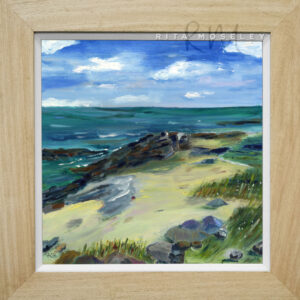 Framed Oil Painting by Rita Moseley - The lonely beach