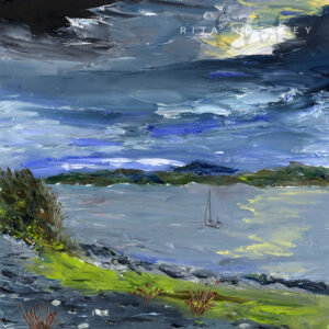 Port Appin on a Stormy Day in Scotland - Oil Painting by Artist Rita Moseley